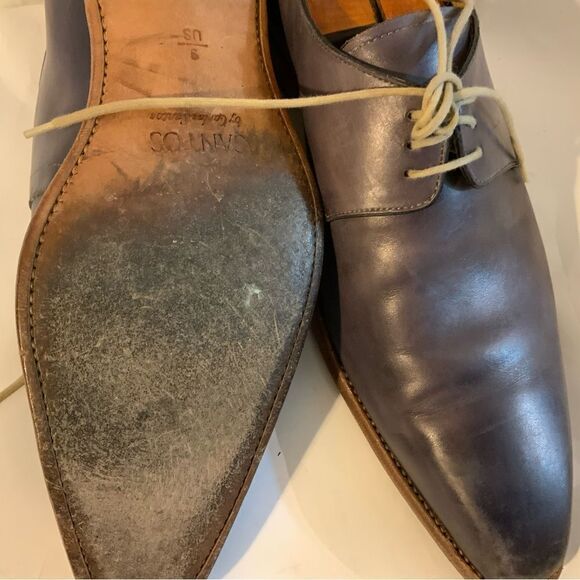 Carlos Santos Mens Dress Shoes 9 Distressed purple Leather main image 9